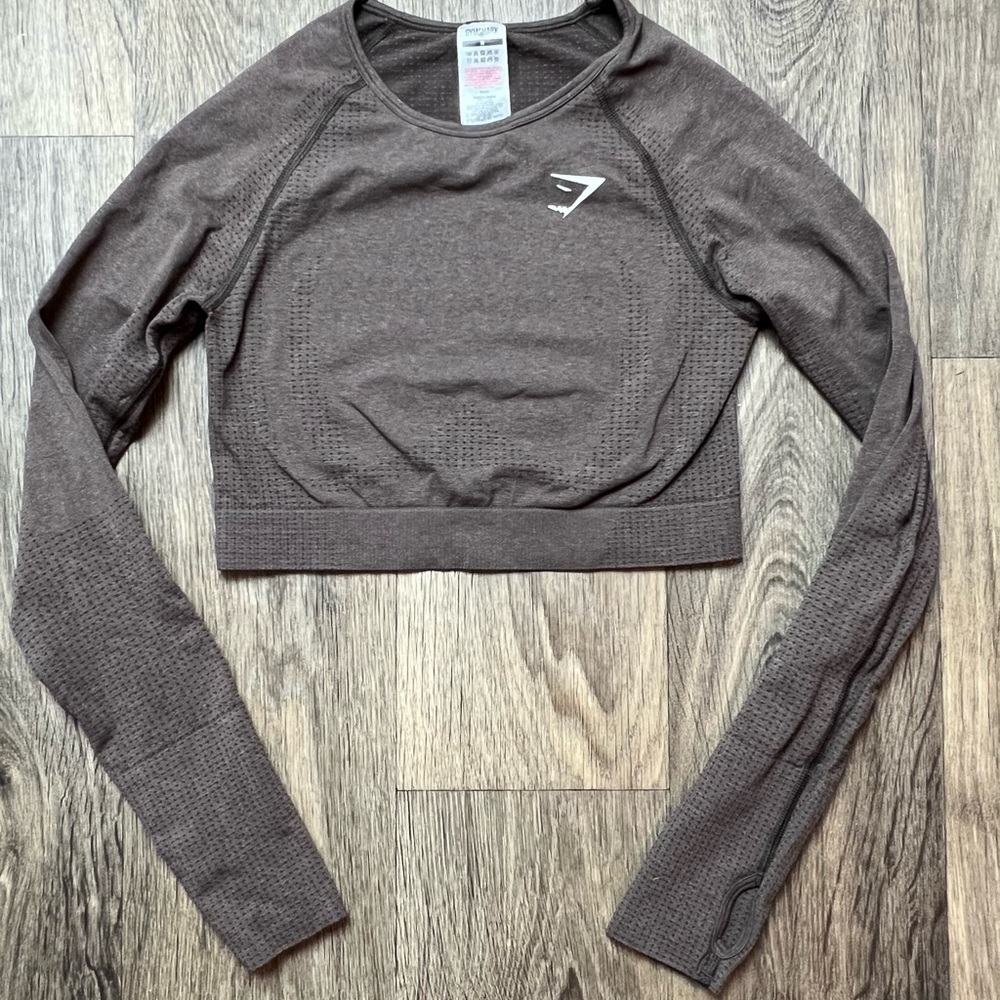 Gymshark Women’s Size Medium Vital Seamless Long Sleeve Crop Top